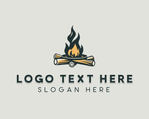 Outdoor - Bonfire Outdoor Camping logo design