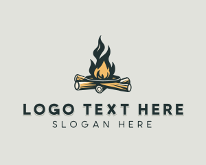 Bonfire Outdoor Camping Logo