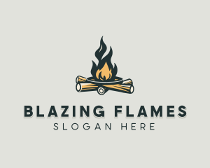 Bonfire Outdoor Camping logo design