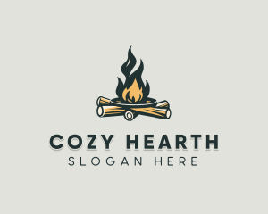 Bonfire Outdoor Camping logo design