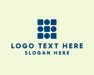 Modern Circle And Square Logo