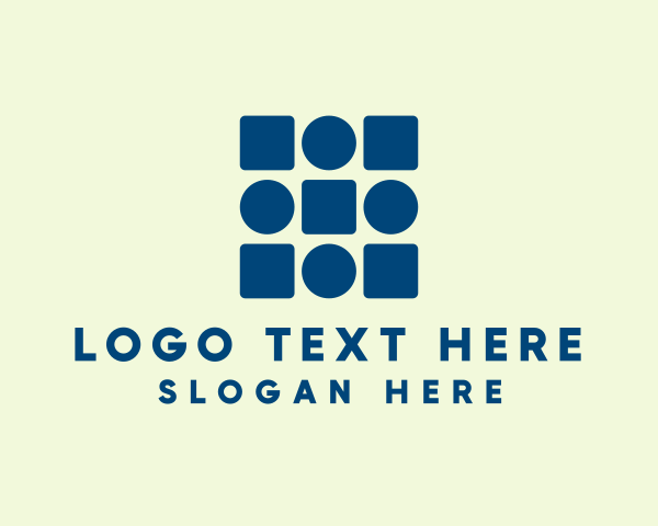 Geometric Shapes - Modern Circle And Square logo design