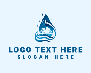 Washing - Home Cleaning Service logo design