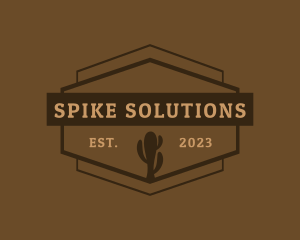 Spike - Western Rodeo Cactus logo design