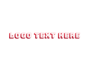 Text - Retro Red Typeface logo design