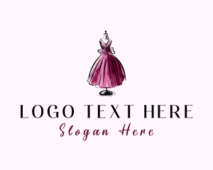 Formal Dress - Fashion Dress Mannequin logo design