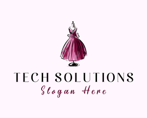 Dress Rental - Fashion Dress Mannequin logo design