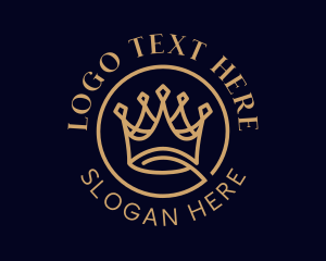 Skincare - Gold Royal Crown logo design
