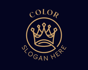 Skincare - Gold Royal Crown logo design