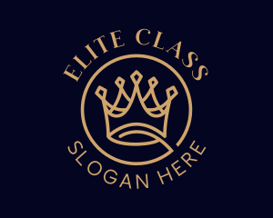 Gold Royal Crown logo design