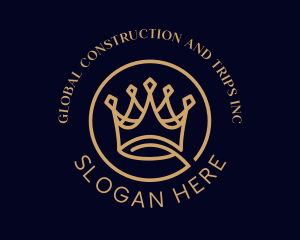 Skincare - Gold Royal Crown logo design