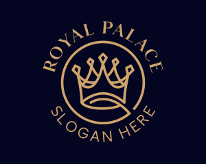 Gold Royal Crown logo design