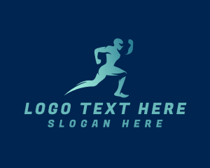 Running - Sprint Training Man logo design