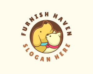 Dog Cat Veterinary logo design