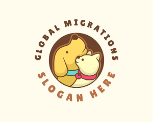 Dog Cat Veterinary logo design