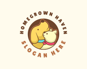 Dog Cat Veterinary logo design