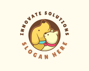 Cat - Dog Cat Veterinary logo design