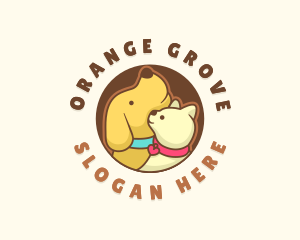 Dog Cat Veterinary logo design