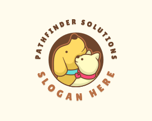 Dog Cat Veterinary logo design