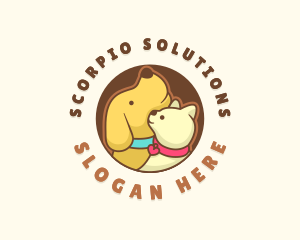 Dog Cat Veterinary logo design