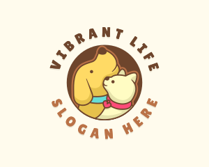 Dog Cat Veterinary logo design