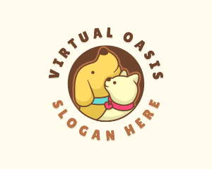 Dog Cat Veterinary logo design