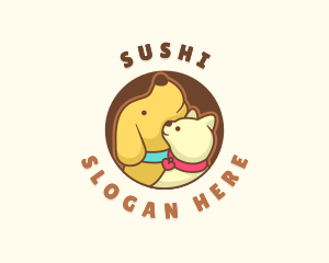 Dog Cat Veterinary logo design