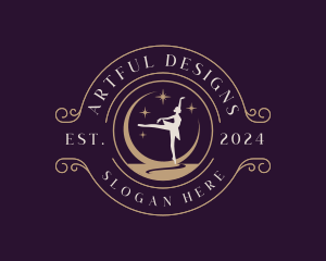 Elegant Ballet Dancer logo design