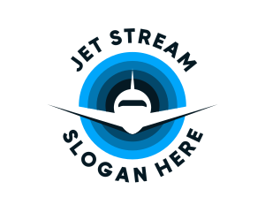 Jet - Blue Jet Travel Agency logo design