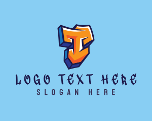 Gang - Street Art Letter T logo design