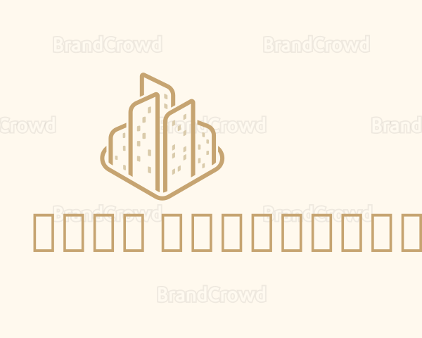 Brown Skyscraper Buildings Logo