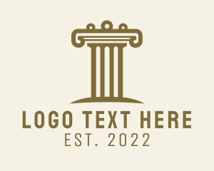 E Commerce - Ancient Architecture Column logo design