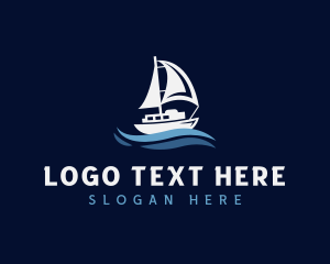 Ship - Sailboat Ship Sailing logo design