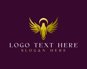 Massage - Luxury Woman Angel logo design