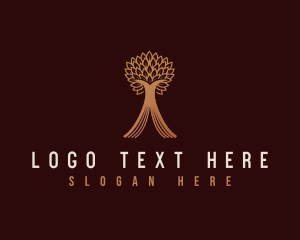 Knowledge - Learning Book Tree logo design