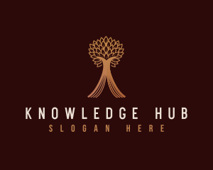 Learning Book Tree logo design