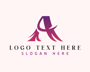 Salon - Hair Salon Letter A logo design