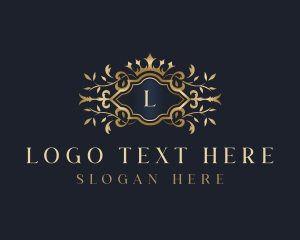 Luxury - Royalty Crown Ornament logo design