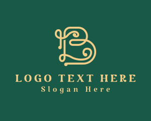 Event Styling - Tailor Dressmaking Letter B logo design