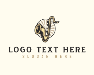 Musical Instrument - Music Instrument Saxophone logo design