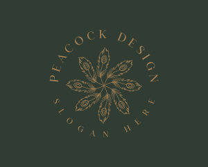 Peacock - Mandala Peacock Feather logo design