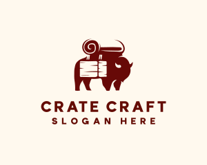 Crate - Bison Crate Travel logo design