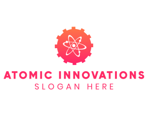 Atomic - Science Innovation Engineering Cog logo design