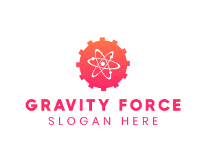 Gravity - Science Innovation Engineering Cog logo design