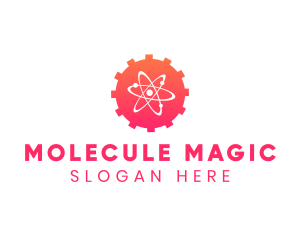 Molecule - Science Innovation Engineering Cog logo design