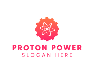 Proton - Science Innovation Engineering Cog logo design