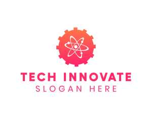 Innovate - Science Innovation Engineering Cog logo design