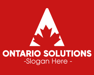 Ontario - Red Maple Leaf logo design