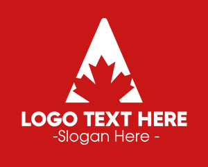 Ontario - Red Maple Leaf logo design