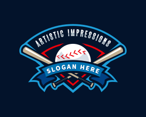 Baseball League Sport  logo design